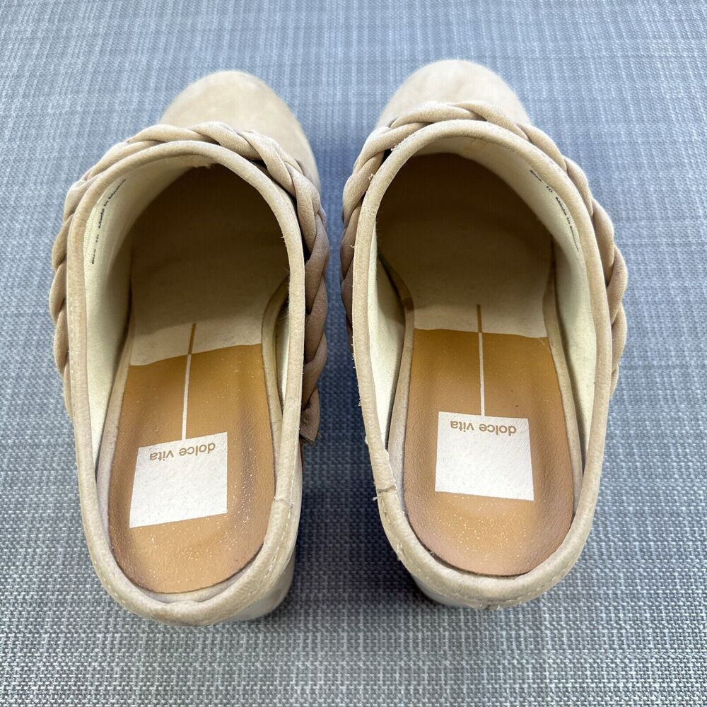 Dolce Vita Tan Mules with Braided Detail - Picture 6 of 9